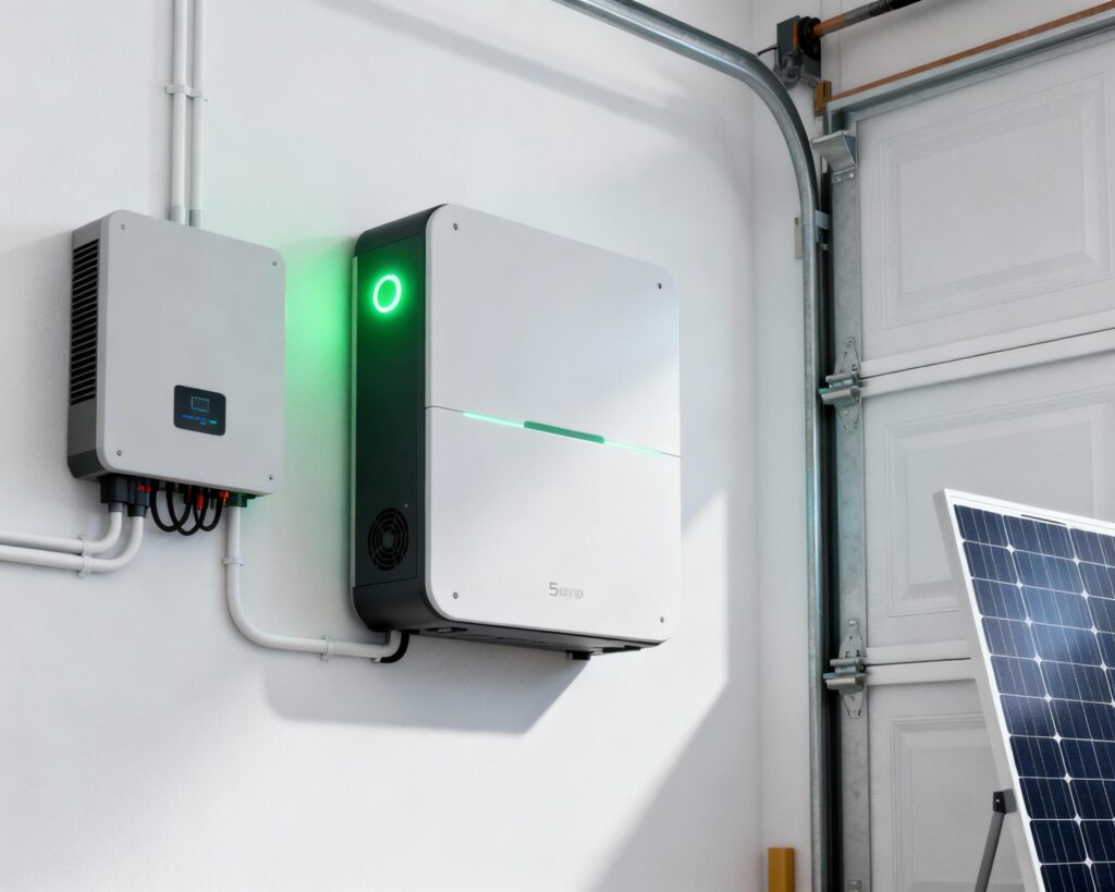 Solar inverter wall mounted installation