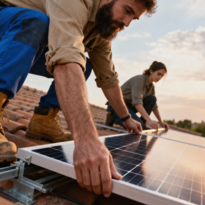 solar panel installation in the UAE